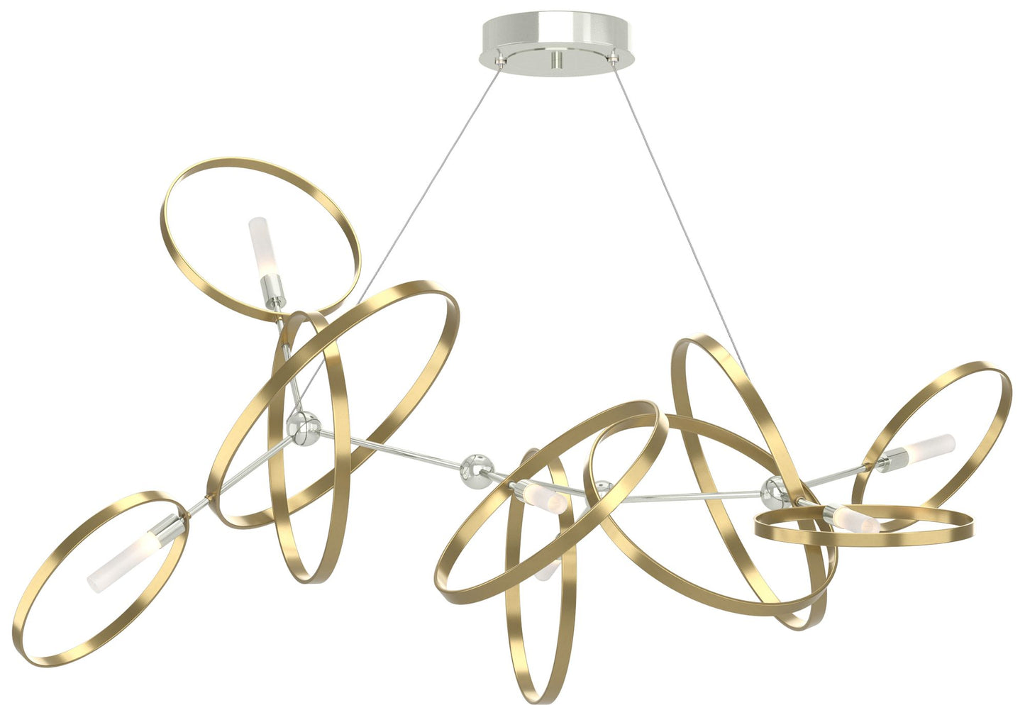 Celesse 32"W Modern Brass Accented Sterling Standard Pendant