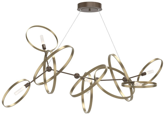 Celesse 32"W Soft Gold Accented Bronze Standard Pendant