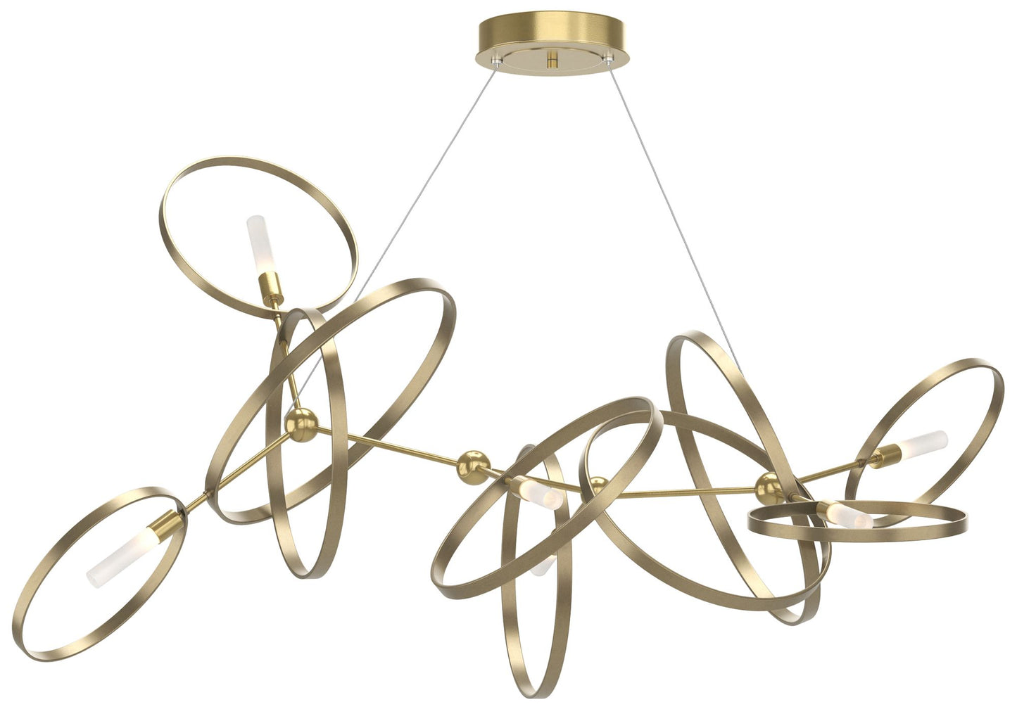 Celesse 32"W Soft Gold Accented Modern Brass Standard Pendant