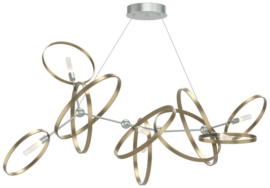 Celesse 32"W Soft Gold Accented Vintage Platinum Standard Pendant