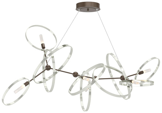 Celesse 32"W Sterling Accented Bronze Standard Pendant