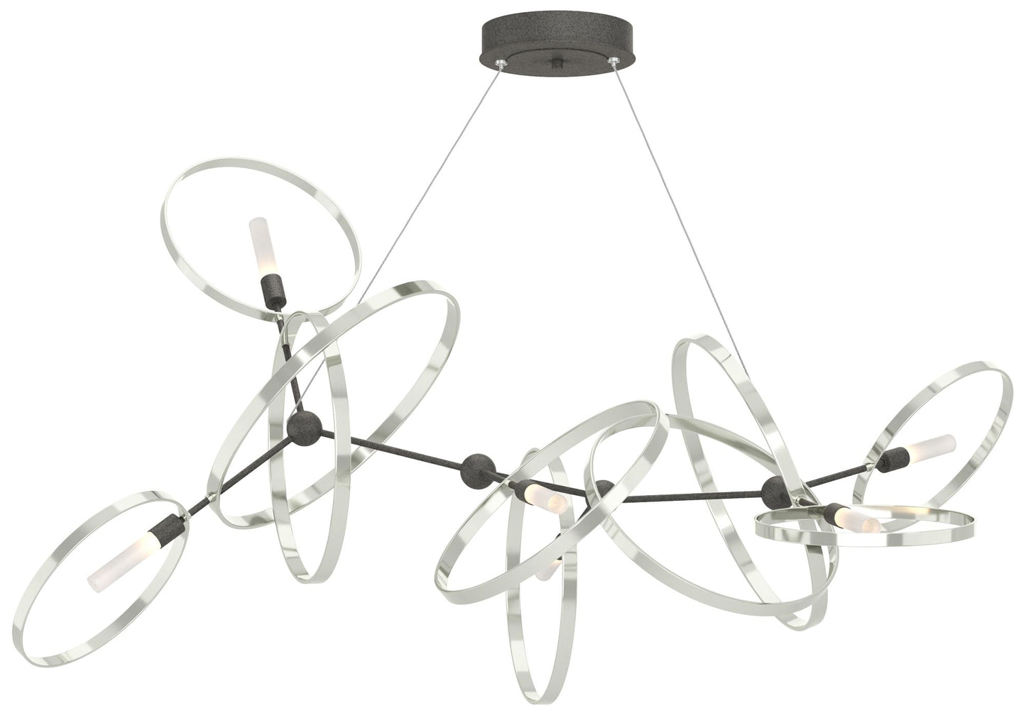 Celesse 32"W Sterling Accented Natural Iron Standard Pendant