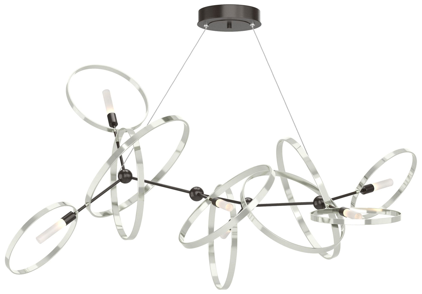 Celesse 32"W Sterling Accented Oil Rubbed Bronze Standard Pendant