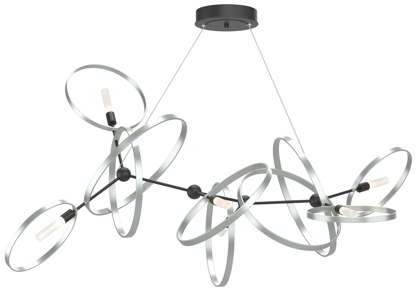 Celesse 32"W Vintage Platinum Accented Black Standard Pendant