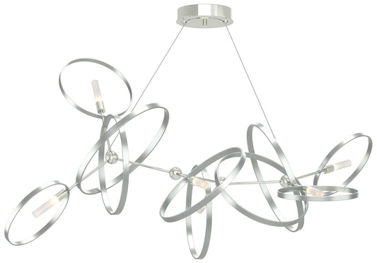 Celesse 32"W Vintage Platinum Accented Sterling Standard Pendant