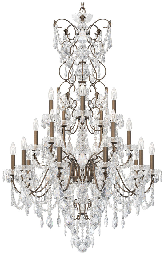 Century 54.5"H x 37"W 20-Light Crystal Chandelier in Etruscan Gol