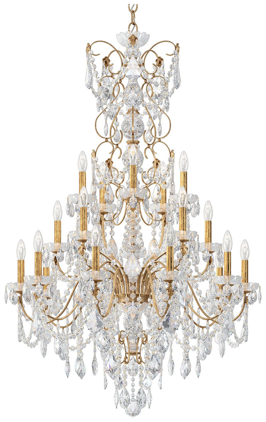 Century 54.5"H x 37"W 20-Light Crystal Chandelier in French Gold