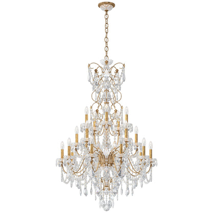 Century 54.5"H x 37"W 20-Light Crystal Chandelier in French Gold