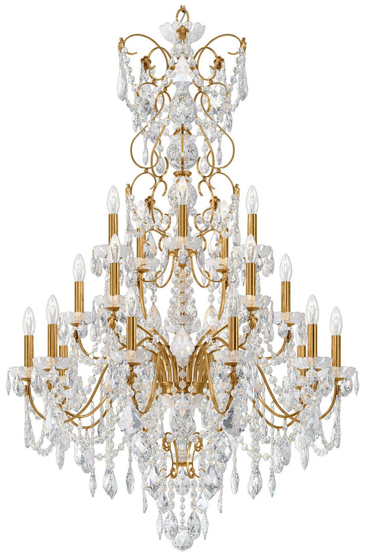 Century 54.5"H x 37"W 20-Light Crystal Chandelier in Heirloom Gol