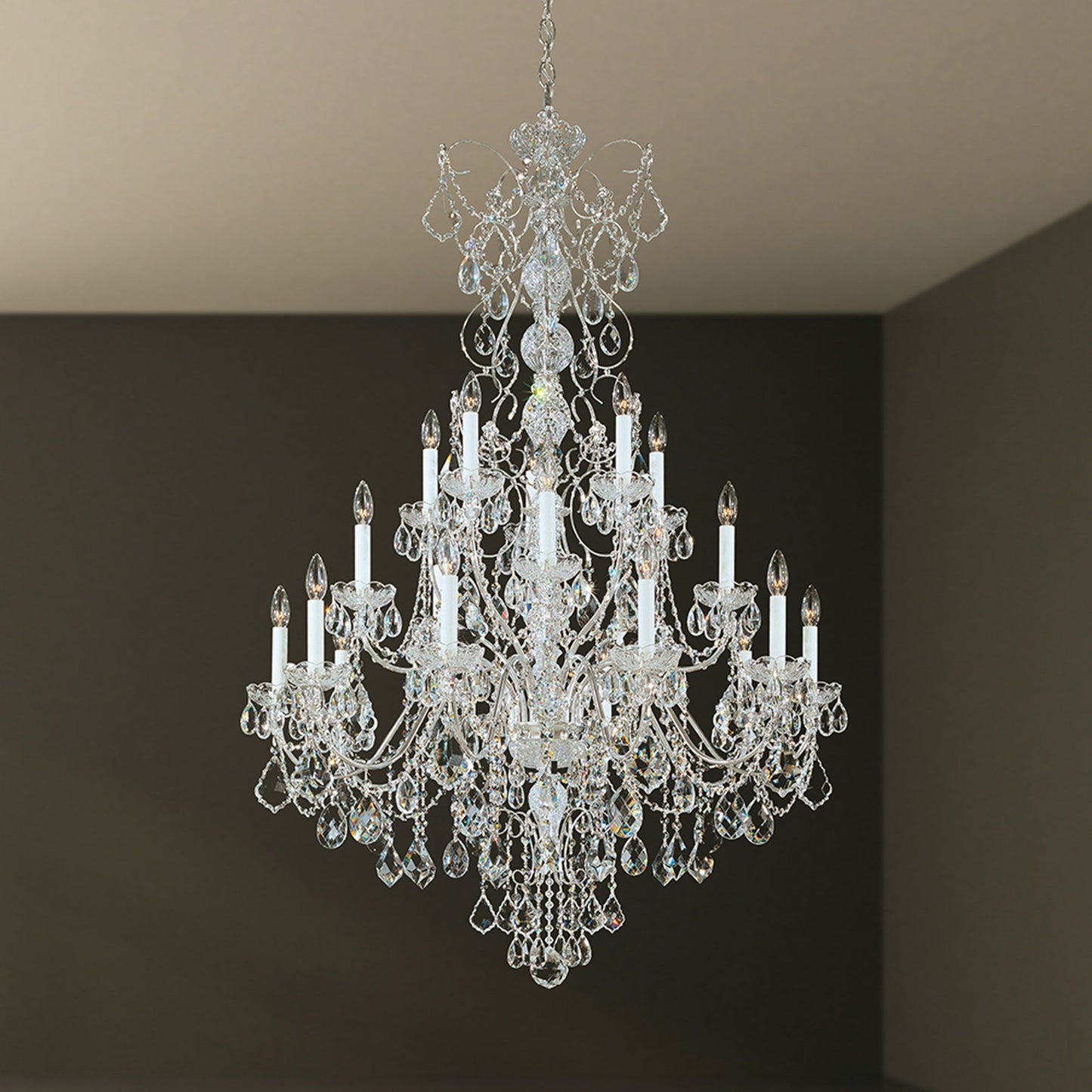 Century 54.5"H x 37"W 20-Light Crystal Chandelier in Heirloom Gol