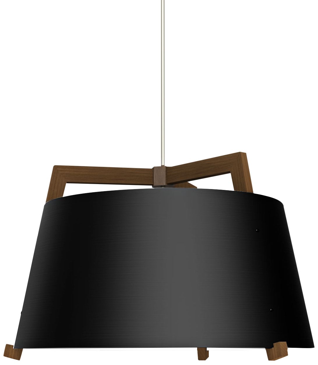 Cerno Ignis 24"W Walnut with Matte Black LED Pendant Light