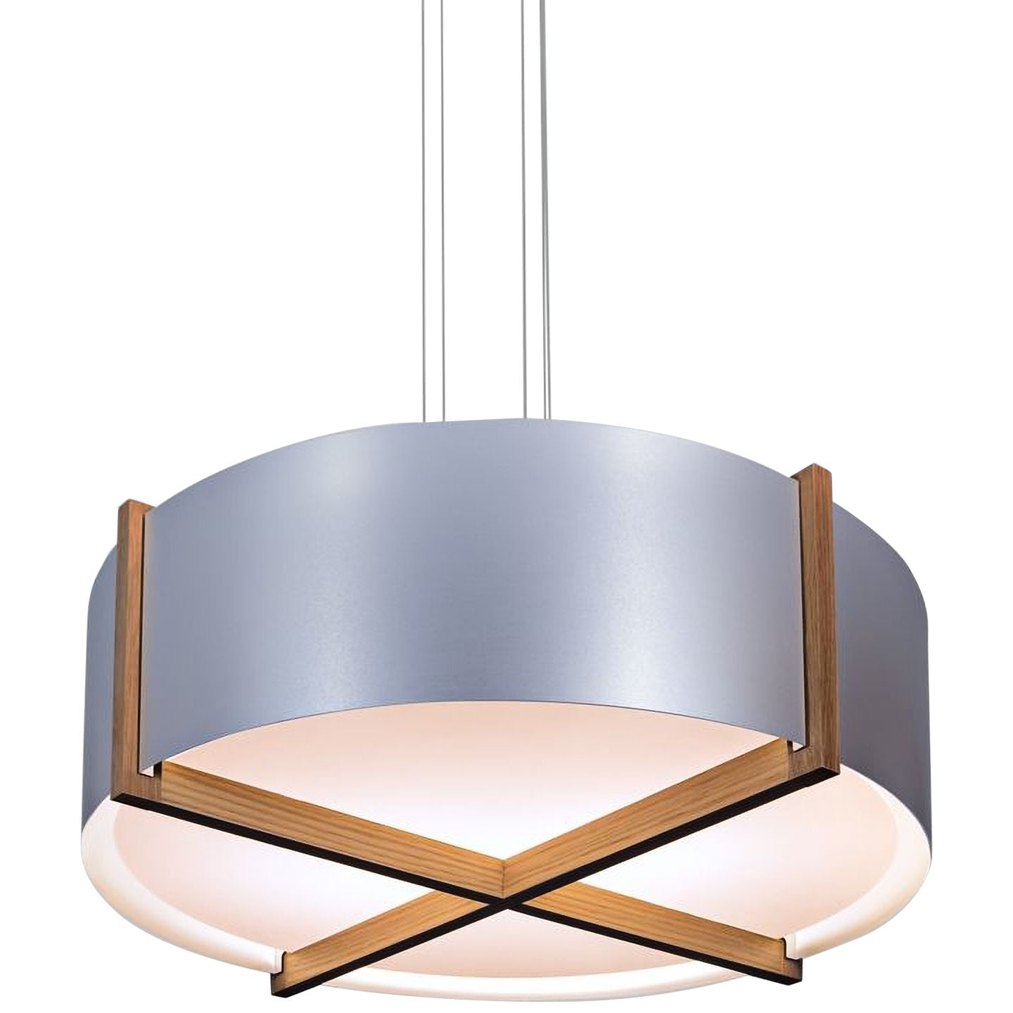 Cerno Plura 36" Wide Brushed Aluminum LED Pendant Light