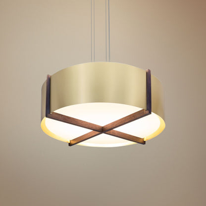 Cerno Plura 36" Wide Brushed Brass LED Pendant Light