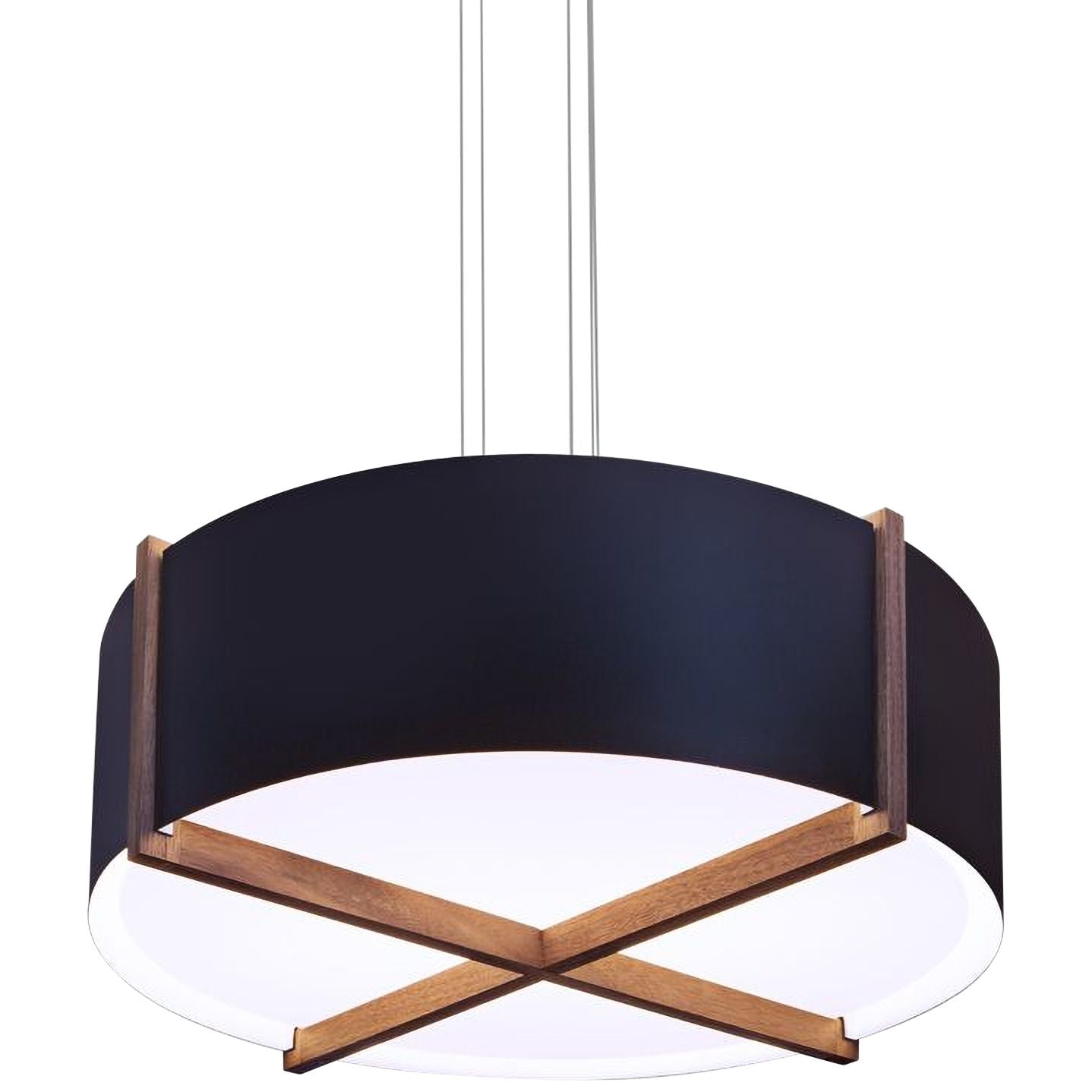 Cerno Plura 36" Wide Matte Black LED Pendant Light