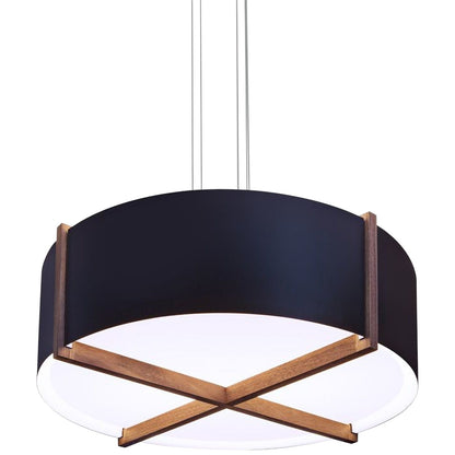 Cerno Plura 36" Wide Matte Black LED Pendant Light