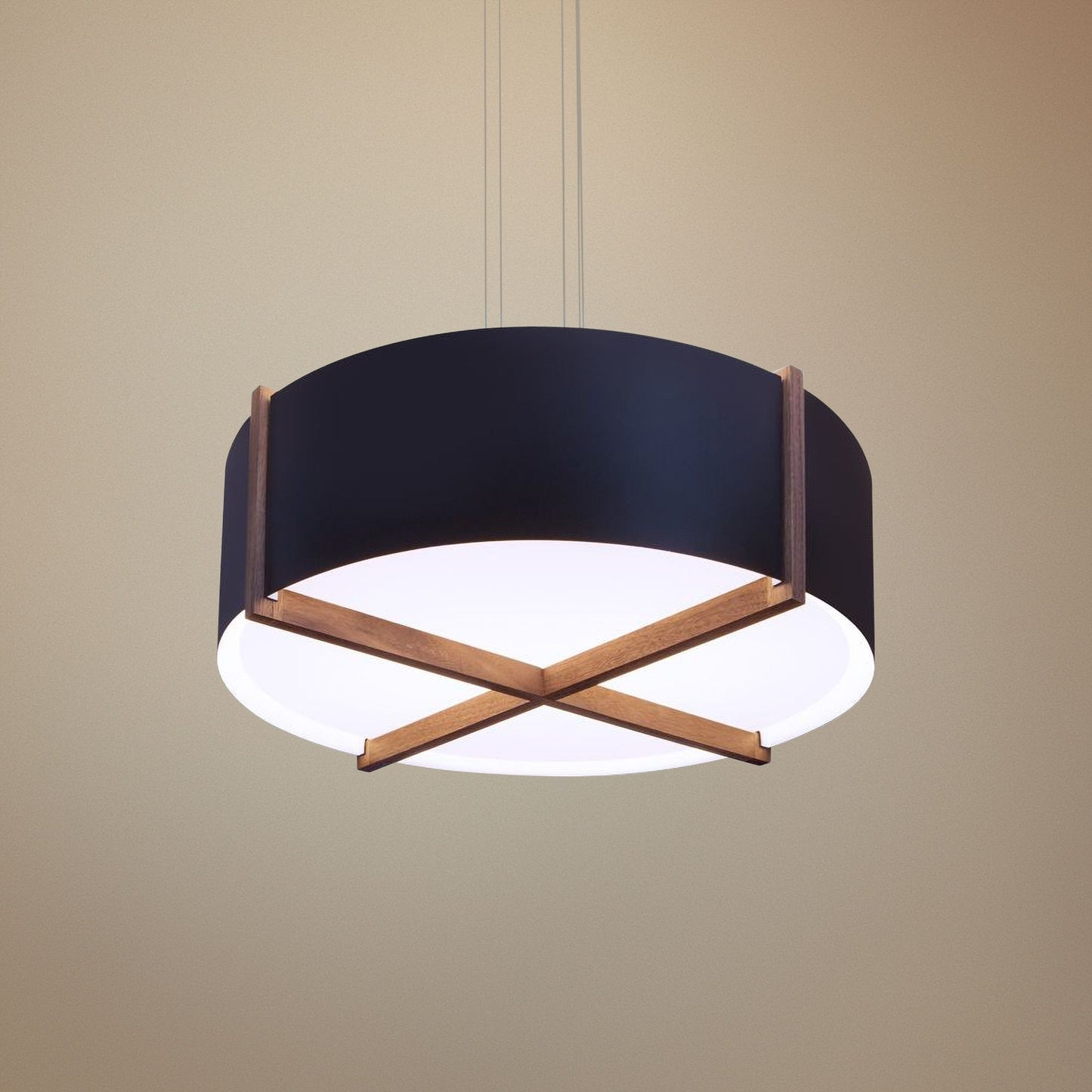 Cerno Plura 36" Wide Matte Black LED Pendant Light