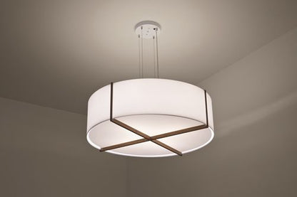 Cerno Plura 36" Wide Walnut LED Pendant Light