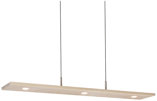 Cerno Vix 48" White Washed Oak LED Modern Linear Pendant