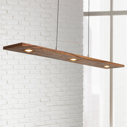 Cerno Vix 48" Wide Oiled Walnut LED Kitchen Island Light Pendant