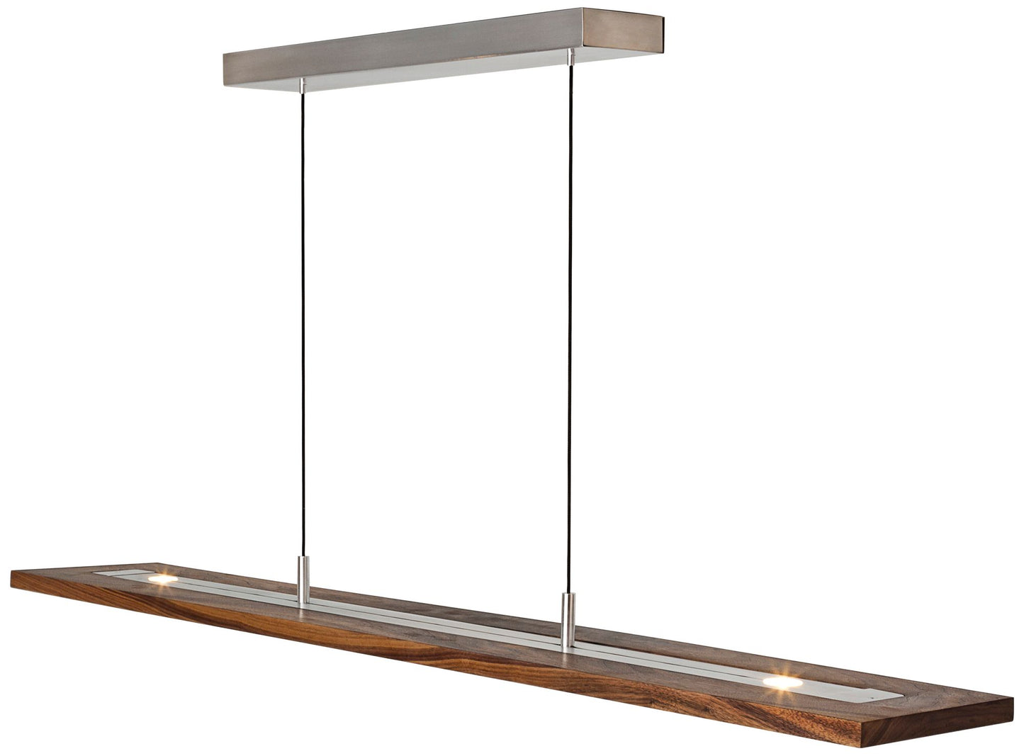 Cerno Vix 48" Wide Oiled Walnut LED Kitchen Island Light Pendant