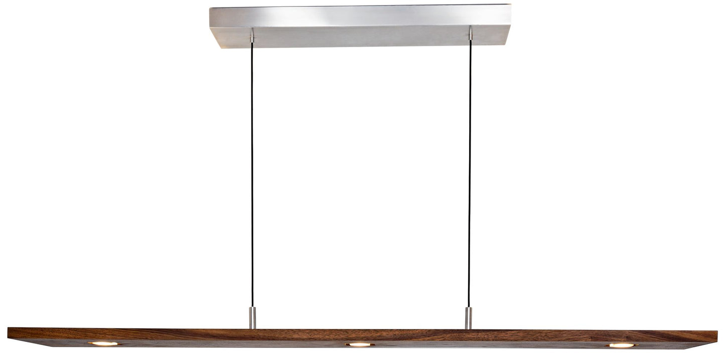 Cerno Vix 48" Wide Oiled Walnut LED Kitchen Island Light Pendant