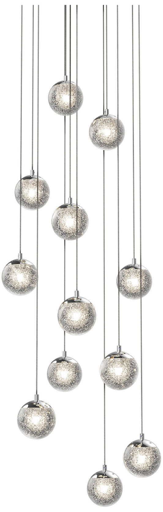 Champagne Bubbles 12-Light Round LED Pendant