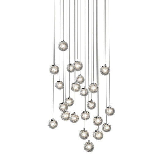 Champagne Bubbles 27 1/4"W Chrome LED Multi Light Pendant