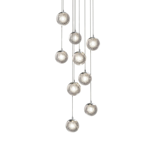 Champagne Bubbles 9-Light Round LED Pendant