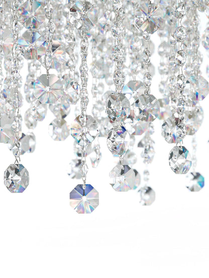 Chantant 16.5"H x 33"W 6-Lt Crystal Linear Pendant in Pol Stainle