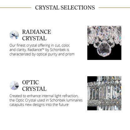 Chantant 17"H x 21"W 5-Light Crystal Flush in Pol Stainless Steel