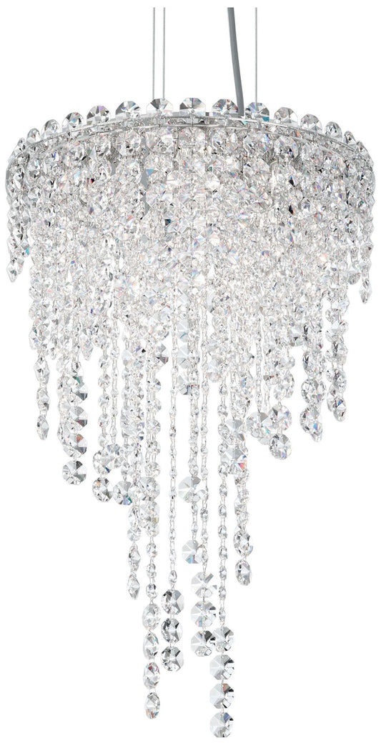 Chantant 23"H x 14"W 4-Light Crystal Pendant in Polished Stainles