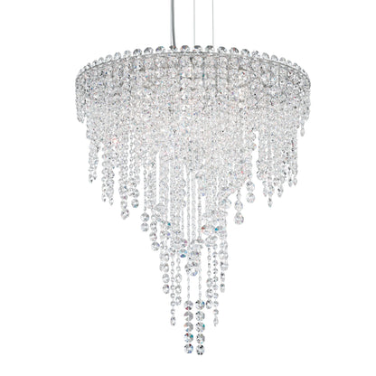 Chantant 24" Wide Polished Steel w/ Optic Crystal Chandelier