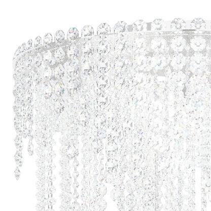 Chantant 28.5"H x 24"W 6-Light Crystal Flush in Pol Stainless Ste