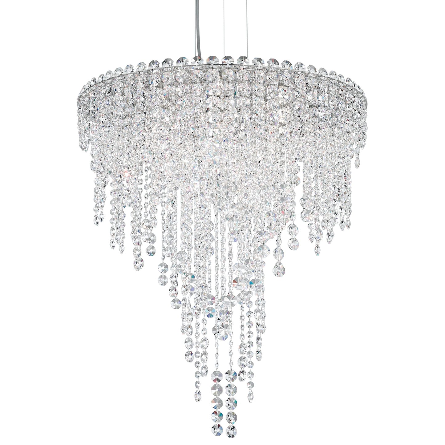 Chantant 28"H x 24"W 6-Light Crystal Chandelier in Polished Stain