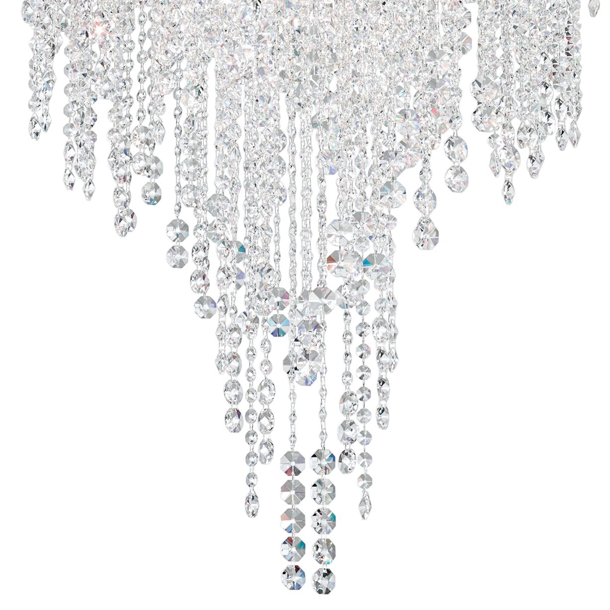 Chantant 28"H x 24"W 6-Light Crystal Chandelier in Polished Stain