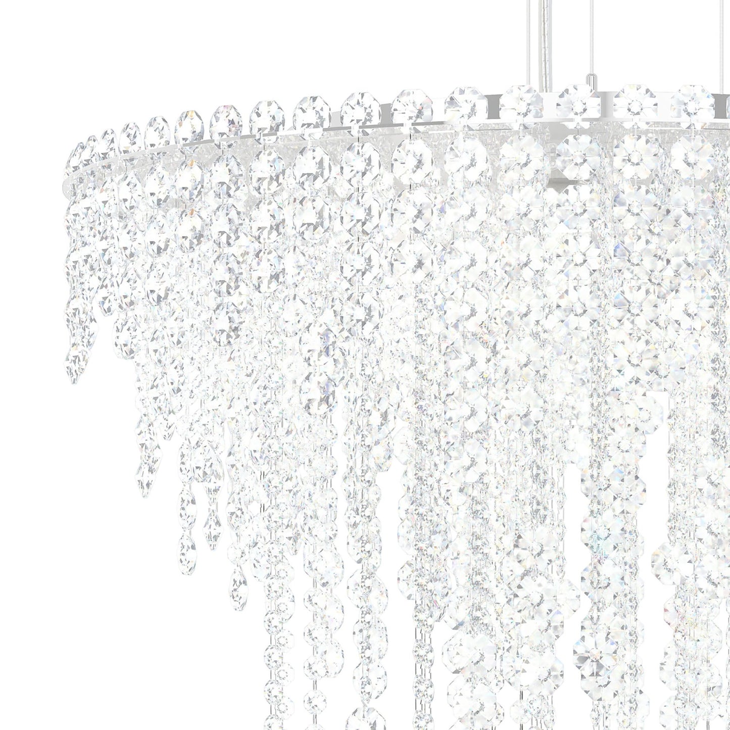 Chantant 28"H x 24"W 6-Light Crystal Chandelier in Polished Stain