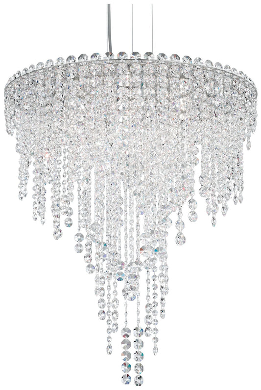 Chantant 28"H x 24"W 6-Light Crystal Chandelier in Polished Stain