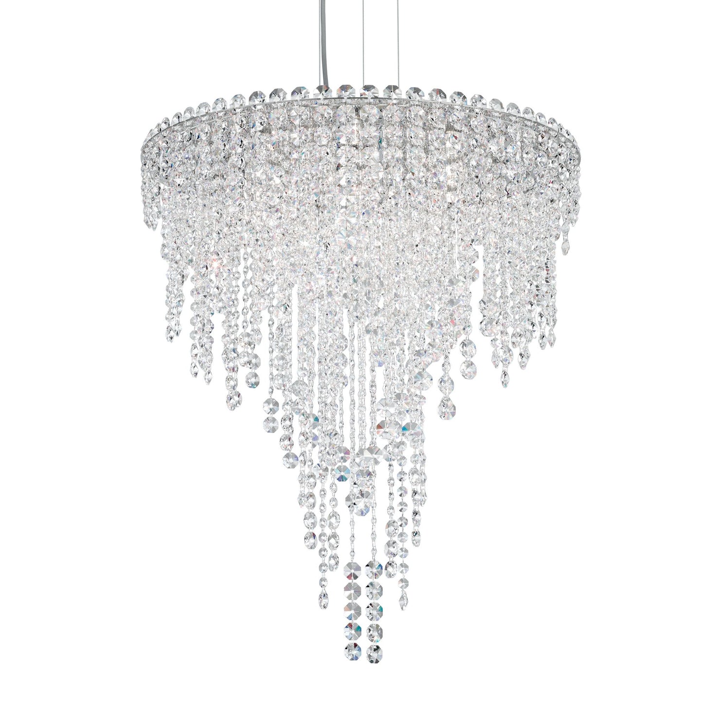 Chantant 28"H x 24"W 6-Light Crystal Chandelier in Polished Stain