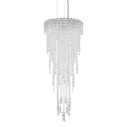 Chantant 35"H x 14"W 4-Light Crystal Pendant in Polished Stainles
