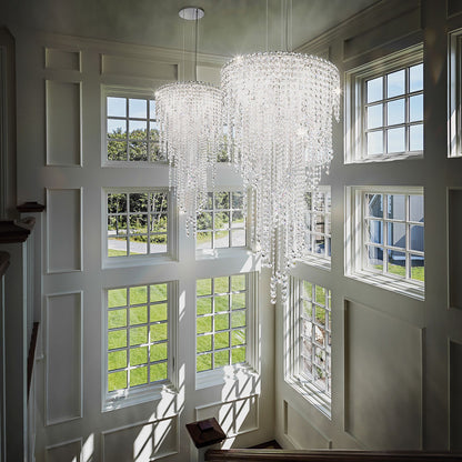 Chantant 41.5"H x 21"W 5-Light Crystal Chandelier in Pol Stainles