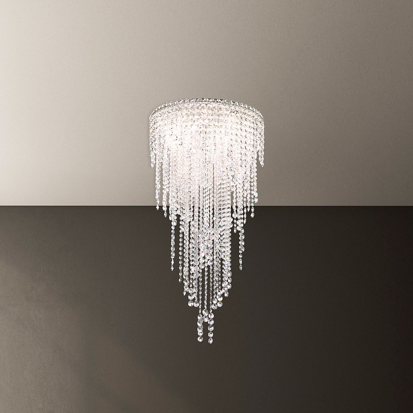 Chantant 41.5"H x 21"W 5-Light Crystal Chandelier in Pol Stainles