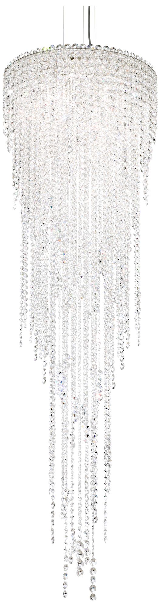 Chantant 70.3"H x 21"W 5-Light Crystal Chandelier in Pol Stainles