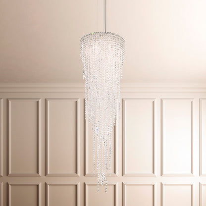 Chantant 70.3"H x 21"W 5-Light Crystal Chandelier in Pol Stainles