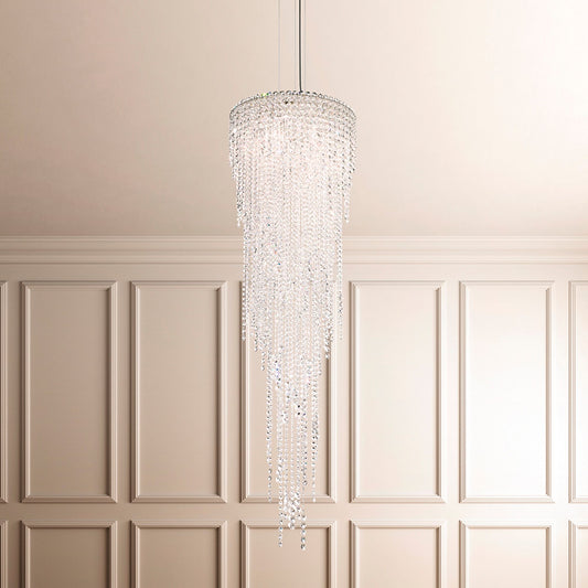 Chantant 70.3"H x 21"W 5-Light Crystal Chandelier in Pol Stainles