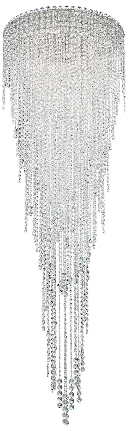 Chantant 79.5"H x 24"W 6-Light Crystal Flush in Pol Stainless Ste