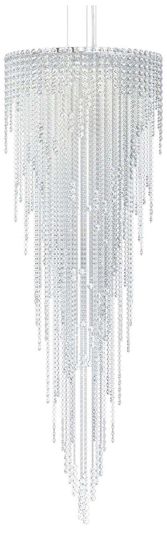 Chantant 79"H x 24"W 6-Light Crystal Chandelier in Polished Stain