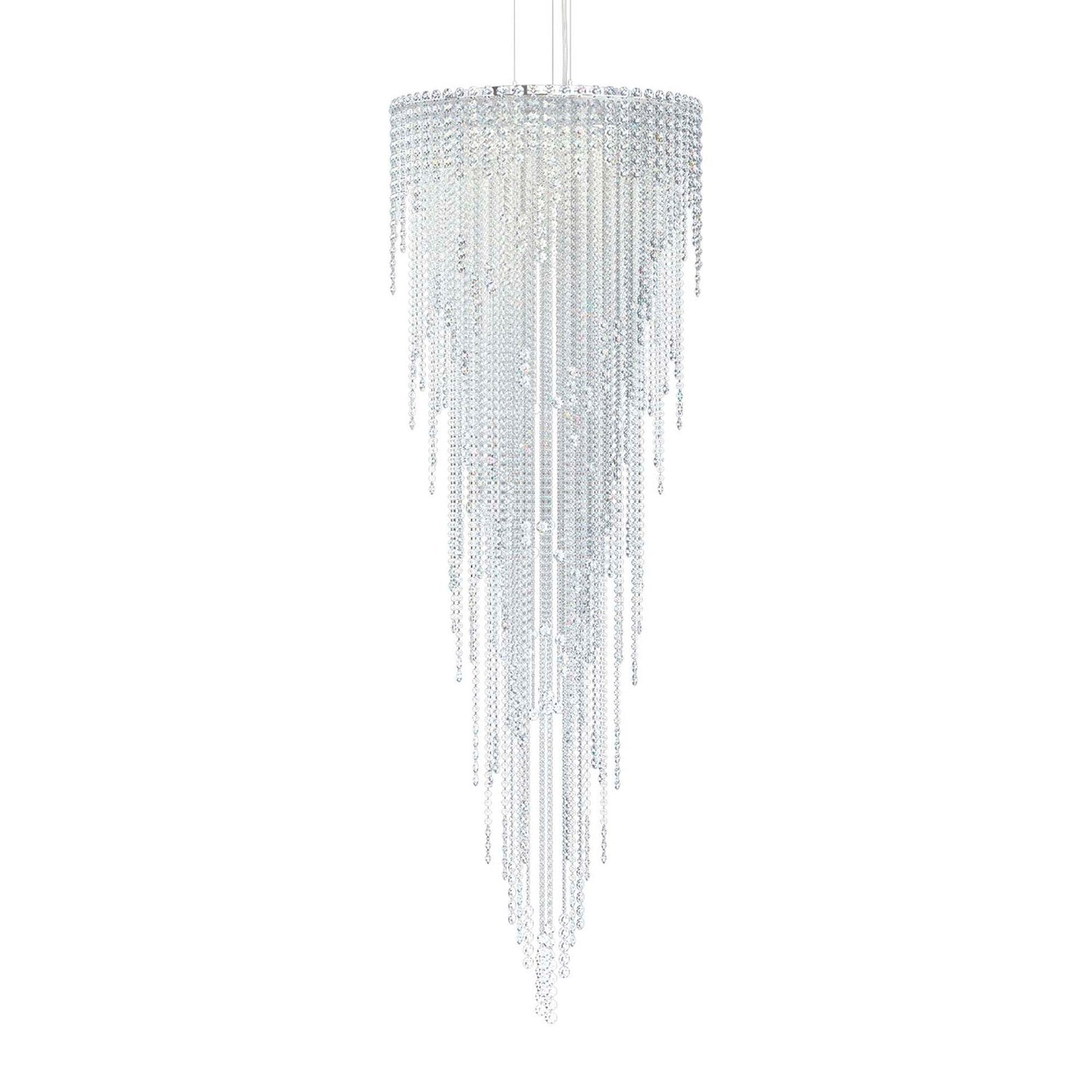 Chantant 79"H x 24"W 6-Light Crystal Chandelier in Polished Stain