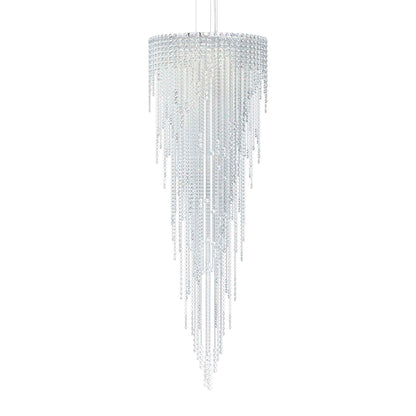 Chantant 79"H x 24"W 6-Light Crystal Chandelier in Polished Stain