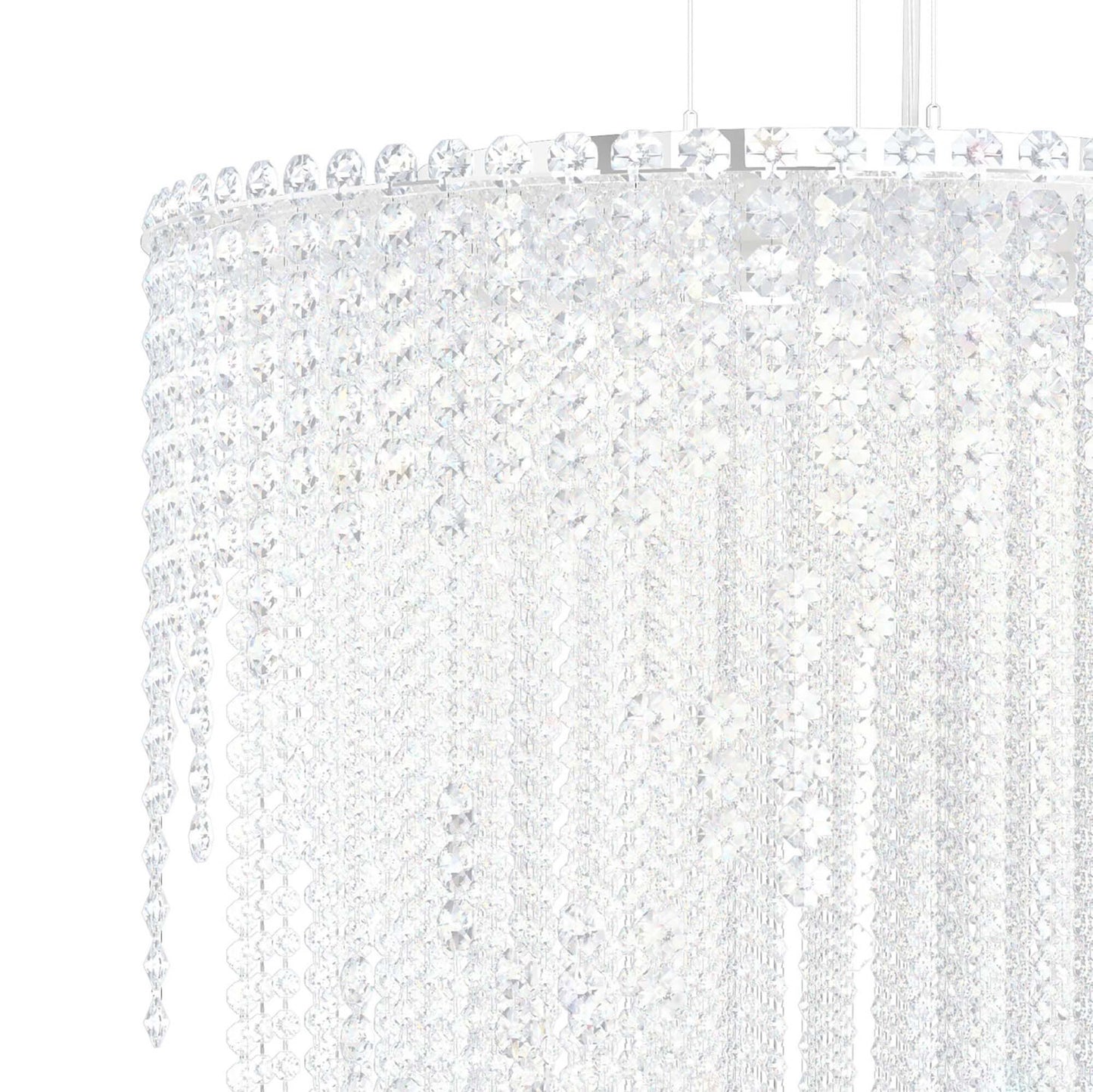 Chantant 79"H x 24"W 6-Light Crystal Chandelier in Polished Stain