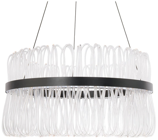 Charlize 13.75"H x 26.13"W 1-Light Pendant in Black